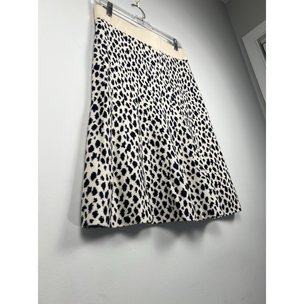 Ann Taylor Womens Small Leopard Print Knit A-Line Skirt Wool Blend 23" - Picture 4 of 8